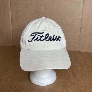 Titleist Golf Hat, Large, Beige Cap, Embroidered Logo, Cotton